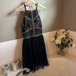 Black racerback dress